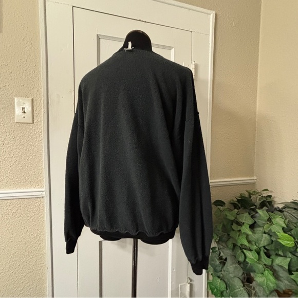 Vintage ITALIA Black Sweatshirt W/Pockets - Picture 15 of 15